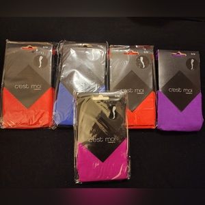 New C'est Moi Solid Tights Differen Colour Size S-M (pack of 5)